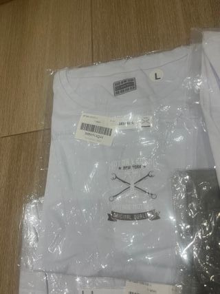 camisetas blancas talla L estampadas 100% algodón