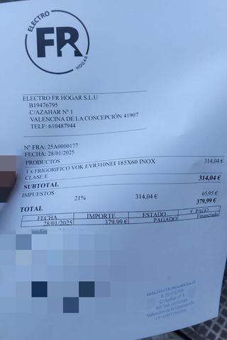 Frigorífico VOK Evr-310Nein Energy Class No Frost