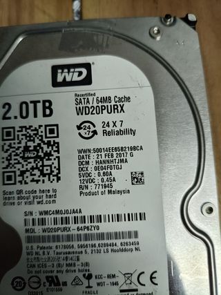 Disco Duro WD Black 2TB SATA3 7200rpm