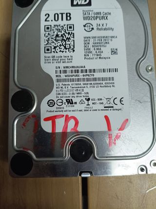 Disco Duro WD Black 2TB SATA3 7200rpm