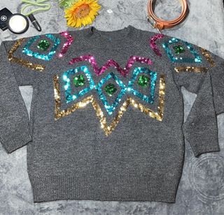 Jersey de punto con lentejuelas