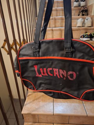 Borsa sportiva Lucano nera e rossa