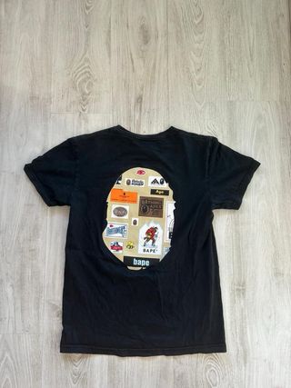 Camiseta BAPE Multi Label Negra