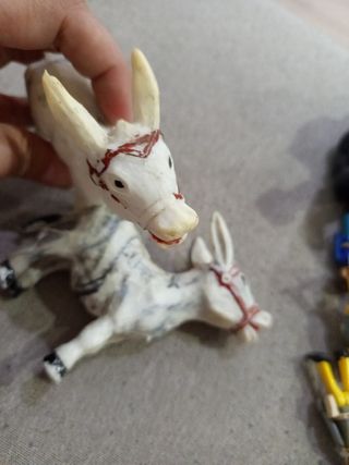 2 Burros Plástico Duro Años 70