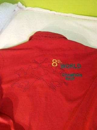Polo La Martina Rojo Manga Larga