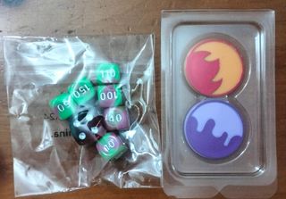 Set dadi Pokemon verdi e viola