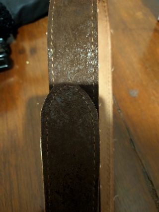 Cintura in cuoio fibbia con strass. Lavorazione ma