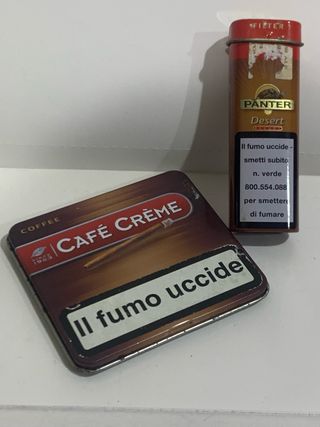 Scatoline in latta Café Crème e Panter