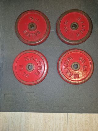 4 discos de pesa Salter 10 Kg