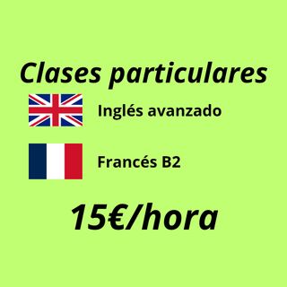 Clases particulares de inglés y/o francés 