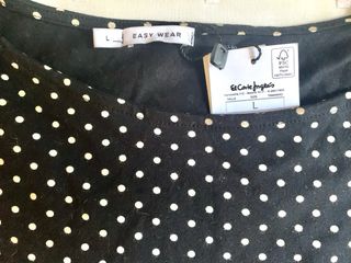 Top lunares Easy Wear hombros abullonados Talla L 