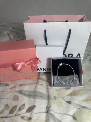 Pulsera Pandora Corazón Plata Casi Nueva