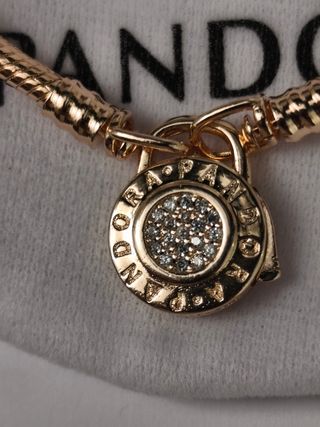 Pulsera Pandora Dorada con Cierre Ale S925