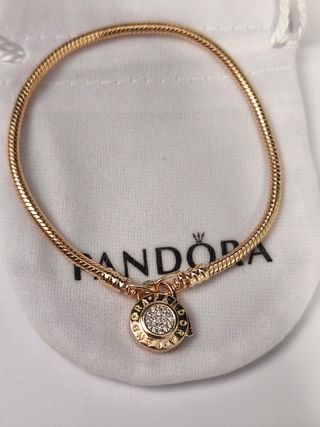 Pulsera Pandora Dorada con Cierre Ale S925