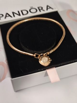Pulsera Pandora Dorada con Cierre Ale S925