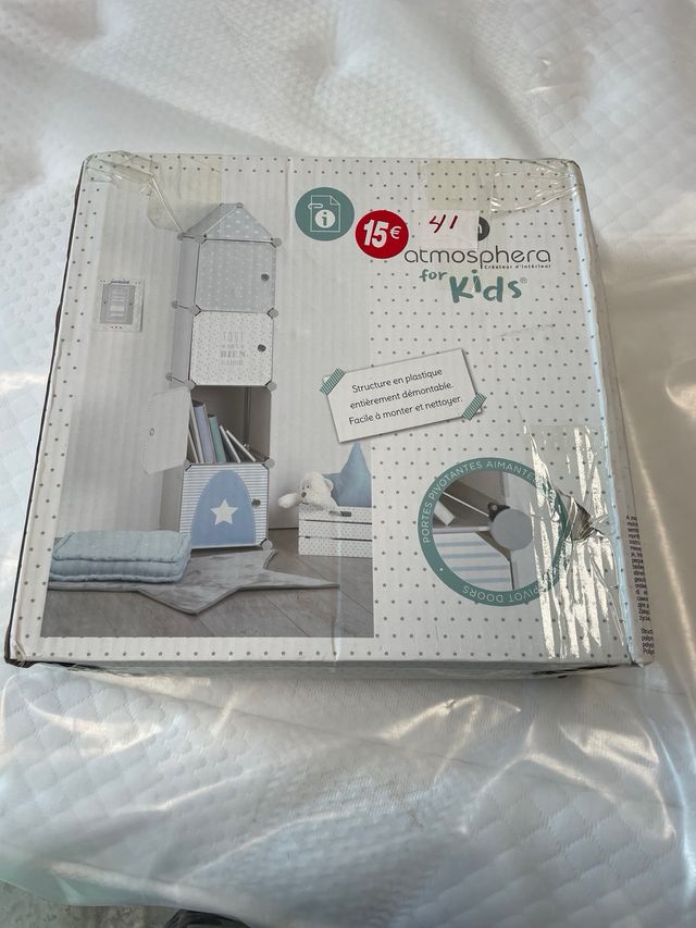 Colonna di stoccaggio per bambini grigio/blu. Rif. 41