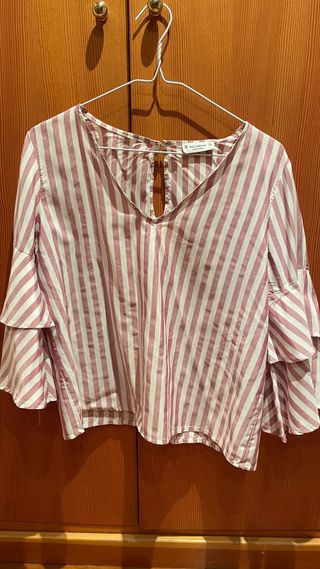 Blusa Pull&Bear rayas rosas y blancas. NUEVA