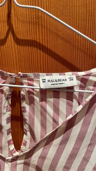Blusa Pull&Bear rayas rosas y blancas. NUEVA
