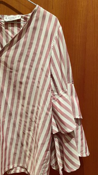 Blusa Pull&Bear rayas rosas y blancas. NUEVA