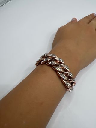 Pulsera eslabones oro con diamantes