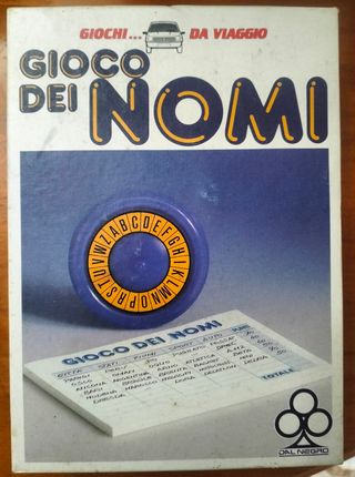 Gioco dei Nomi - Gioco da viaggio