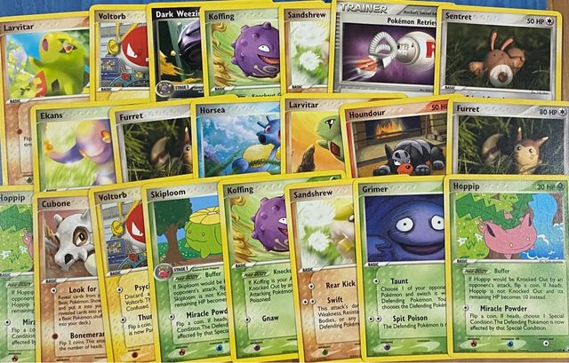 21 cartas pokémon EX TEAM ROCKET RETURNS inglés
