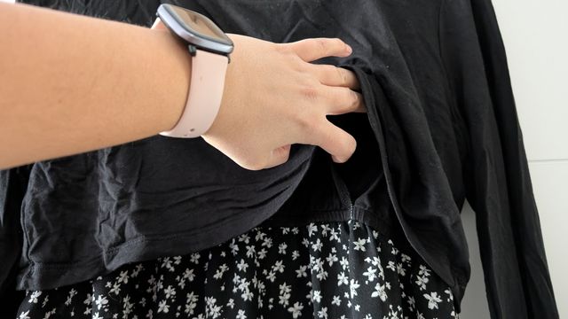 Vestido de lactancia Kiabi floral negro blanco