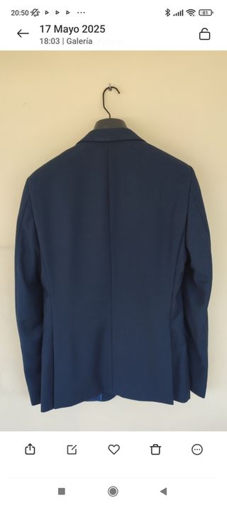 Traje azul marino T-36 Slim + 2 camisas algodón 