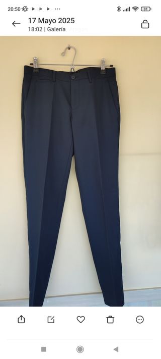 Traje azul marino T-36 Slim + 2 camisas algodón 