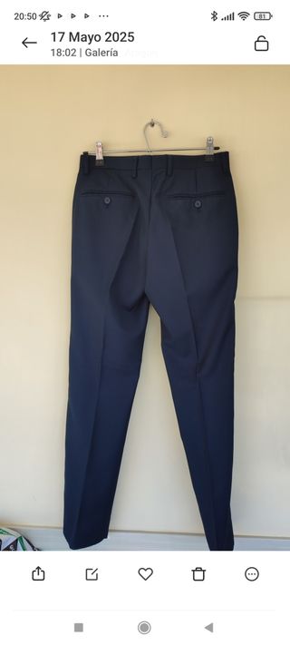 Traje azul marino T-36 Slim + 2 camisas algodón 