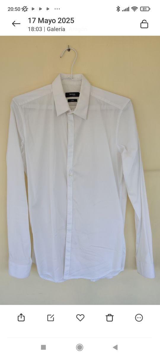 Traje azul marino T-36 Slim + 2 camisas algodón