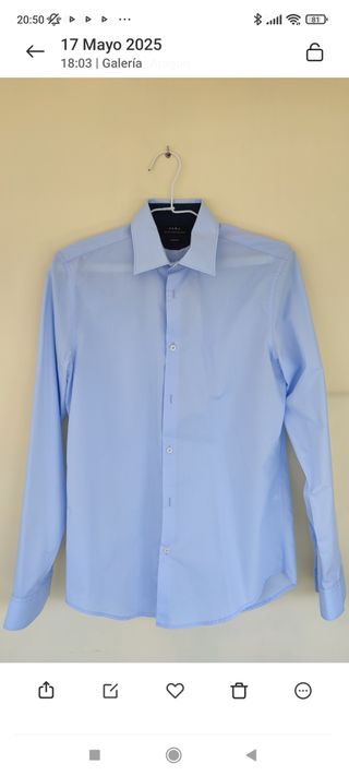 Traje azul marino T-36 Slim + 2 camisas algodón 