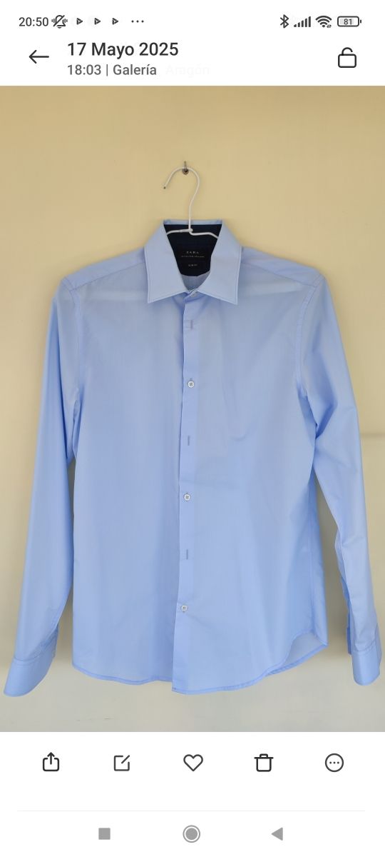 Traje azul marino T-36 Slim + 2 camisas algodón