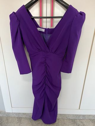 Vestido Alma Blanca morado, t S