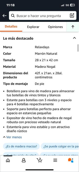 Botellero de madera para 12 botellas. Ref. 42