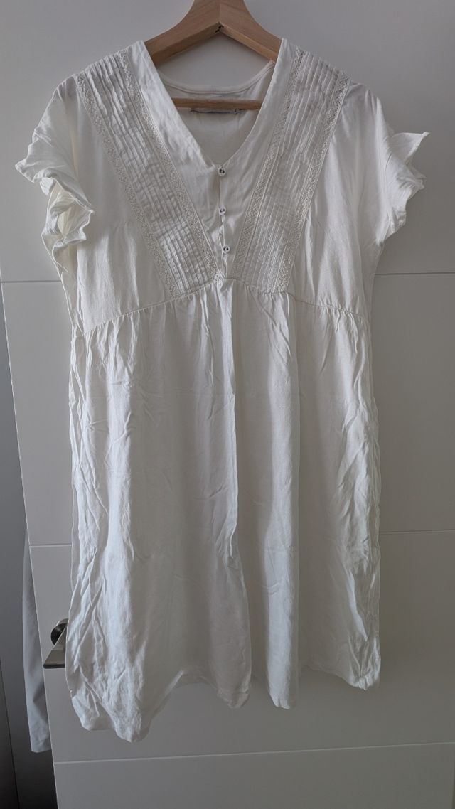 Camisón blanco maternidad