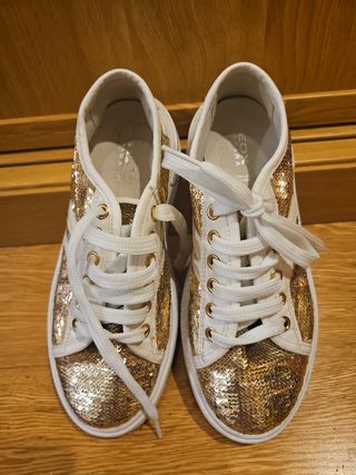 Zapatillas Geox Niña Talla 35 Doradas