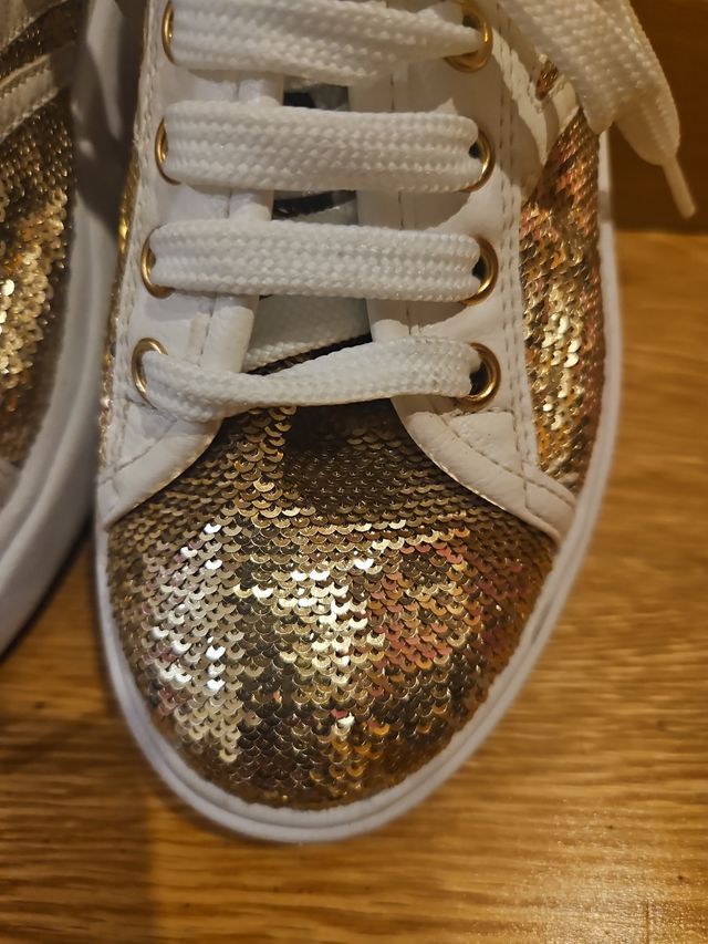 Zapatillas Geox Niña Talla 35 Doradas