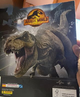 Álbum Panini Jurassic World Dominio + 6 cromos 