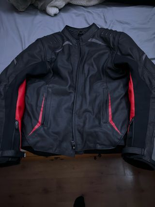 Chaqueta Motera DXR Negra y Roja