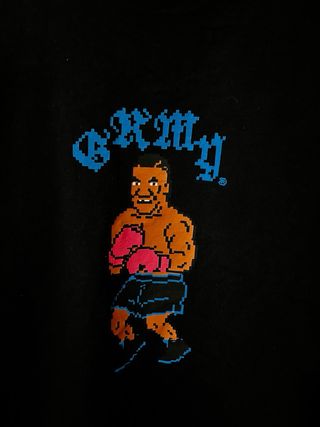 Camiseta Grimey Negra Boxeo Pixel Art