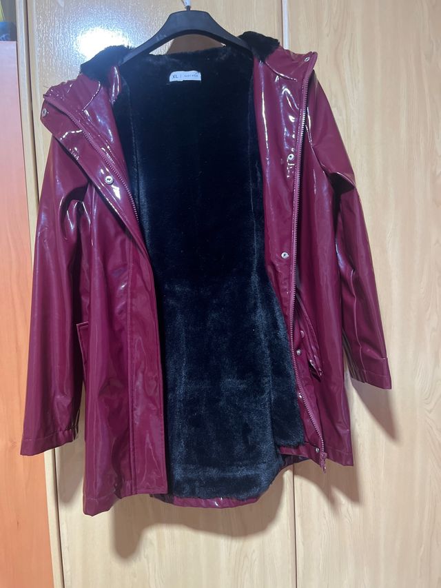 Chubasquero Rojo Forrado Talla XL