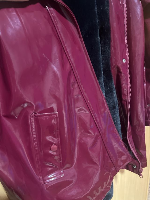 Chubasquero Rojo Forrado Talla XL