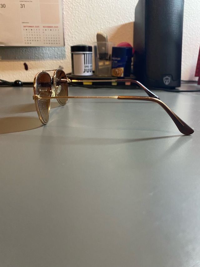 Occhiali da sole aviator oro marrone