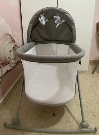 Cuna de viaje Kinderkraft gris