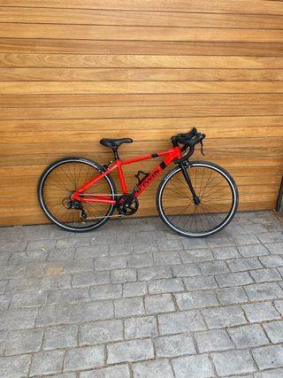 Bicicleta Carretera BTWIN Triban 100 Roja