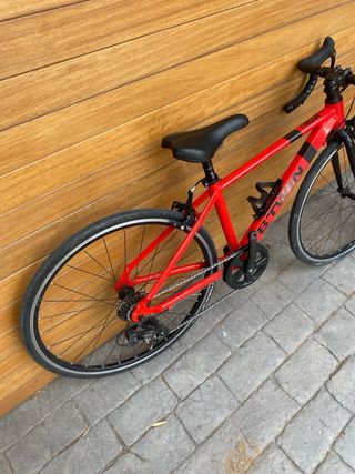 Bicicleta Carretera BTWIN Triban 100 Roja