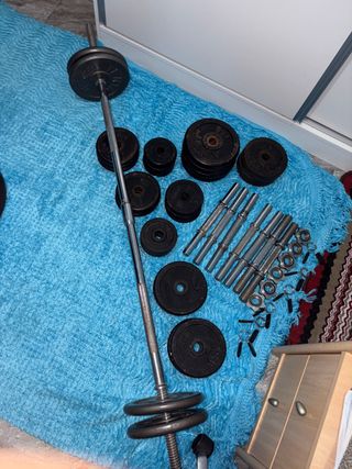 Pesas gimnasio completas
