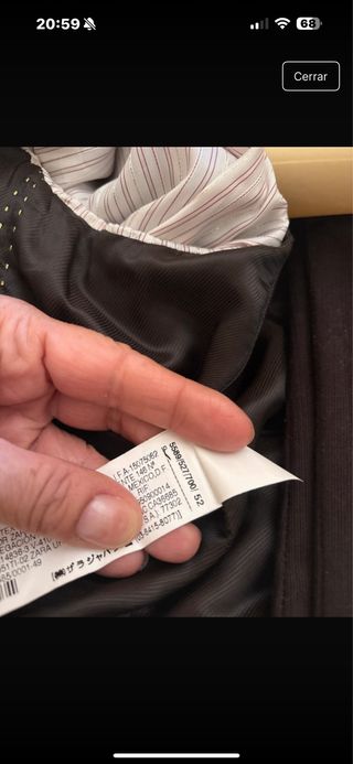 Traje micro pana 44 pantalón y chaqueta 52