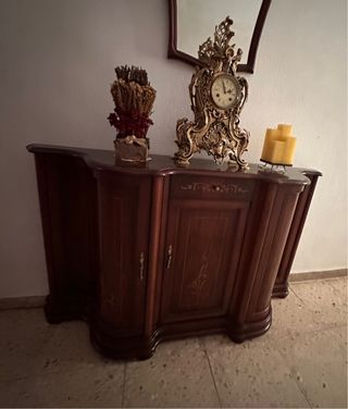 Mueble recibidor madera y metal
